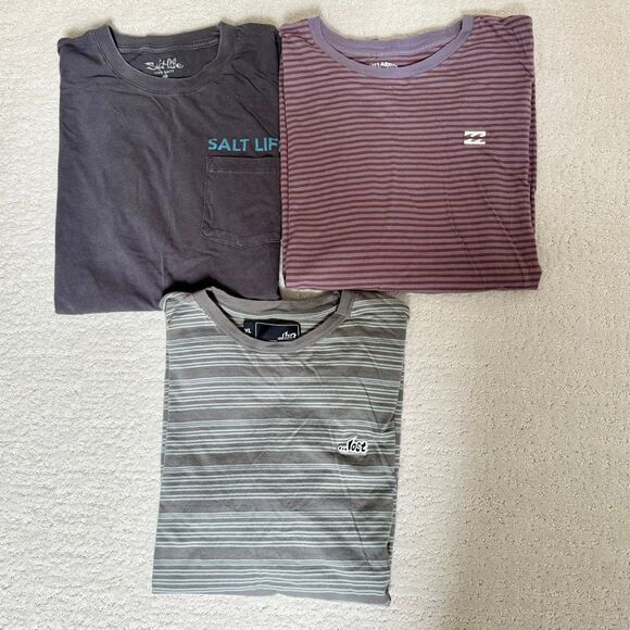 Salt Life Billabong …Lost Lot of Short Sleeve T Shirts Y2K Vintage - Men’s US XL - Picture 1 of 16